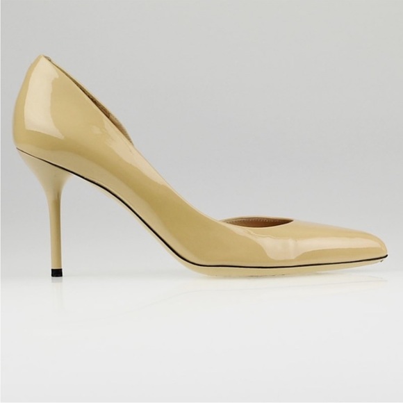 Gucci Noah Patent Half D'Orsay Nude Patent Pump. Size 12 Woman with Box - Picture 4 of 7